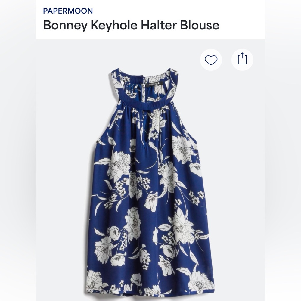 Bonney Keyhole Halter Blouse